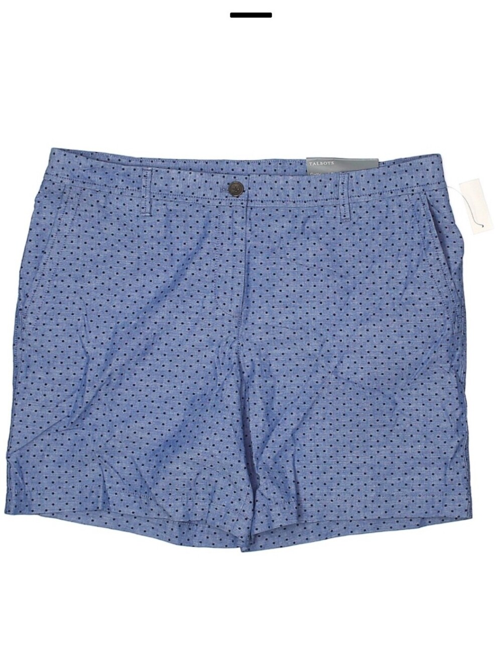 Talbots Light Blue Polka Dot Shorts Girlfriend Chino NWT